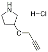 3-(丙-2-炔-1-基氧基)吡咯烷盐酸盐,1185301-73-8,结构式