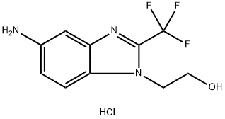 2-(5-Amino-2-trifluoromethyl-benzoimidazol-1-yl)-ethanol dihydrochloride Structure