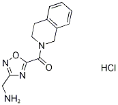 [5-(3,4-dihydroisoquinolin-2(1H)-ylcarbonyl)-1,2,4-oxadiazol-3-yl]methylamine hydrochloride 化学構造式