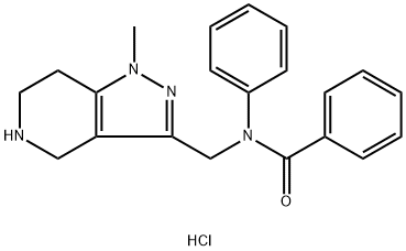 N-[(1-Methyl-4,5,6,7-tetrahydro-1H-pyrazolo[4,3-c]pyridin-3-yl)methyl]-N-phenylbenzamide HCl Structure