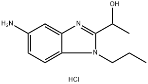 1-(5-Amino-1-propyl-1H-benzoimidazol-2-yl)-ethanol dihydrochloride 结构式