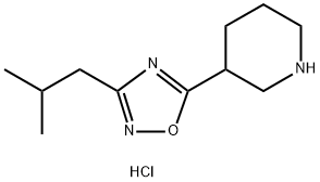 3-(3-isobutyl-1,2,4-oxadiazol-5-yl)piperidine hydrochloride Structure