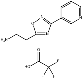 2-(3-(吡啶-3-基)-1,2,4-恶二唑-5-基)乙烷-1-胺 2,2,2-三氟乙酸酯 结构式