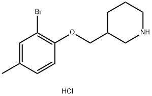 3-[(2-BROMO-4-METHYLPHENOXY)METHYL]PIPERIDINEHYDROCHLORIDE Structure