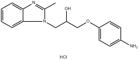 1-(4-Amino-phenoxy)-3-(2-methyl-benzoimidazol-1-yl)-propan-2-ol dihydrochloride Structure