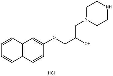 1-(Naphthalen-2-yloxy)-3-piperazin-1-yl-propan-2-ol dihydrochloride Structure