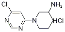 1-(6-Chloro-pyriMidin-4-yl)-piperidin-3-ylaMine hydrochloride, 98+% C9H14Cl2N4, MW: 249.14 Struktur