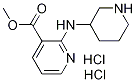 2-(Piperidin-3-ylaMino)-nicotinic acid Methyl ester dihydrochloride, 98+% C12H19Cl2N3O2, MW: 308.21 Struktur