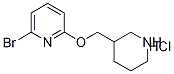 2-溴-6-(3-哌啶基甲氧基)吡啶盐酸盐, 1185308-11-5, 结构式