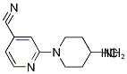 2-(4-氨基-1-哌啶基)-4-吡啶甲腈盐酸盐,1185309-64-1,结构式