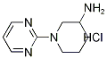 1-(2-嘧啶基)-3-哌啶胺盐酸盐 结构式