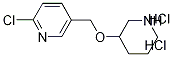 2-Chloro-5-(piperidin-3-yloxyMethyl)-pyridine dihydrochloride, 98+% C11H17Cl3N2O, MW: 299.62 Struktur