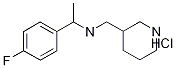N-[1-(4-氟苯基)乙基]-3-哌啶甲胺盐酸盐,1185310-07-9,结构式