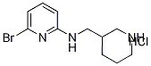 (6-BroMo-pyridin-2-yl)-piperidin-3-ylMethyl-aMine hydrochloride, 98+% C11H17ClBrN3, MW: 306.63 化学構造式