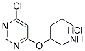4-氯-6-(3-哌啶基氧基)嘧啶盐酸盐 结构式