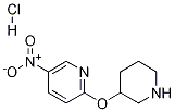 5-Nitro-2-(3-piperidinyloxy)pyridine hydrochloride Struktur