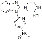 1-(5-硝基-2-吡啶基)-2-(1-哌嗪基)-1H-苯并咪唑盐酸盐, 1185313-05-6, 结构式