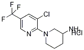 3'-Chloro-5'-trifluoroMethyl-3,4,5,6-tetrahydro-2H-[1,2']bipyridinyl-3-ylaMine hydrochloride, 98+% C11H14Cl2F3N3, MW: 316.15 Struktur