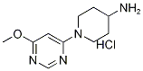 1-(6-甲氧基-4-嘧啶基)-4-哌啶胺盐酸盐 结构式