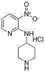 (3-Nitro-pyridin-2-yl)-piperidin-4-yl-aMine hydrochloride, 98+% C10H15ClN4O2, MW: 258.70 Struktur