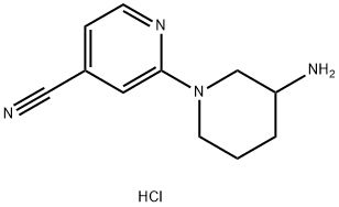 3-AMino-3,4,5,6-tetrahydro-2H-[1,2']bipyridinyl-4'-carbonitrile hydrochloride, 98+% C11H15ClN4, MW: 238.72 Struktur