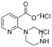 2-(1-哌嗪基)-3-吡啶羧酸甲酯盐酸盐 结构式