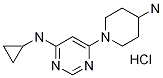 6-(4-氨基-1-哌啶基)-N-环丙基-4-嘧啶胺盐酸盐,1185317-86-5,结构式