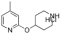 4-Methyl-2-(piperidin-4-yloxy)-pyridine hydrochloride, 98+% C11H17ClN2O, MW: 228.72 Struktur