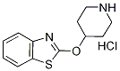 2-(Piperidin-4-yloxy)-benzothiazole hydrochloride, 98+% C12H14N2OS, MW: 270.78 Structure