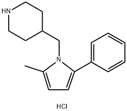 4-(2-Methyl-5-phenyl-pyrrol-1-ylMethyl)-piperidine hydrochloride, 98+% Struktur