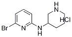 6-溴-N-3-哌啶基-2-吡啶胺盐酸盐, 1185319-74-7, 结构式