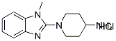 1-(1-Methyl-1H-benzoiMidazol-2-yl)-piperidin-4-ylaMine hydrochloride, 98+% C13H19ClN4, MW: 266.78 Struktur