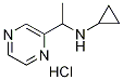 N-(1-(pyrazin-2-yl)ethyl)cyclopropanaMine hydrochloride, 98+% C9H14ClN3, MW: 199.68 Struktur