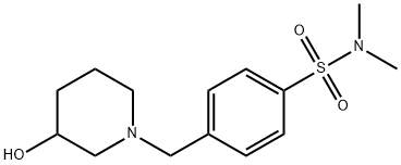 4-((3-hydroxypiperidin-1-yl)Methyl)-N,N-diMethylbenzenesulfonaMide, 98+% C14H22N2O3S, MW: 298.40 Struktur