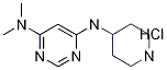 N4,N4-ジメチル-N6-(ピペリジン-4-イル)ピリミジン-4,6-ジアミン塩酸塩 化学構造式