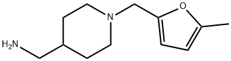 ({1-[(5-メチル-2-フリル)メチル]-4-ピペリジニル}メチル)アミン 化学構造式