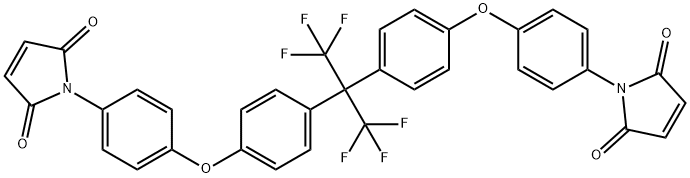 2,2-BIS[4-(4-MALEIMIDOPHENOXY)PHENYL]HEXAFLUOROPROPANE(4BAPOFP/BMI),118569-70-3,结构式