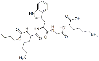 butyloxycarbonyl-lysinyl-tryptophyl-glycyl-lysine 结构式