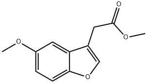 3-Benzofuranacetic acid, 5-Methoxy-, Methyl ester 化学構造式