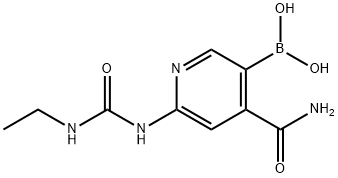 4-carbaMoyl-6-(3-ethylureido)pyridin-3-ylboronic acid Struktur