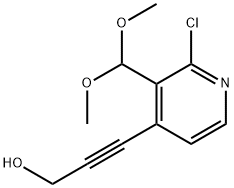 3-(2-クロロ-3-(ジメトキシメチル)ピリジン-4-イル)プロプ-2-イン-1-オール 化学構造式