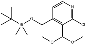 4-((tert-Butyldimethylsilyloxy)methyl)-2-chloro-3-(dimethoxymethyl)pyridine|4-((((叔丁基二甲基甲硅烷基)氧基)甲基)-2-氯-3-(二甲氧基甲基)吡啶