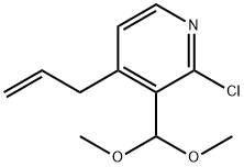 4-Allyl-2-chloro-3-(dimethoxymethyl)pyridine 结构式
