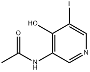 N-(4-ヒドロキシ-5-ヨードピリジン-3-イル)アセトアミド 化学構造式