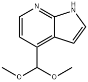 4-(Dimethoxymethyl)-1H-pyrrolo[2,3-b]pyridine, 1186311-04-5, 结构式