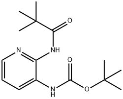 [2-(2,2-Dimethyl-propionylamino)-pyridin-3-yl]-carbamic acid tert-butyl ester Struktur
