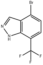 4-溴-7-三氟甲基吲唑, 1186334-79-1, 结构式