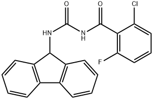 2-Chloro-N-[(9H-fluoren-9-ylamino)carbonyl]-6-fluorobenzamide Struktur