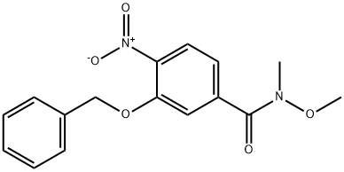 3-(Benzyloxy)-N-methoxy-N-methyl-4-nitrobenzamide,1186405-08-2,结构式
