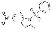 1H-Pyrrolo[2,3-b]pyridine, 2-Methyl-5-nitro-1-(phenylsulfonyl)- 结构式